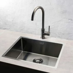Reginox Miami 1 Bowl Integrated Sink - Gun Metal - MIAMI 50X40 GUNMETAL