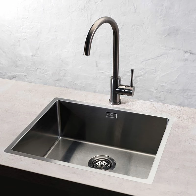 Reginox Miami 1 Bowl Integrated Sink - Gun Metal - MIAMI 50X40 GUNMETAL