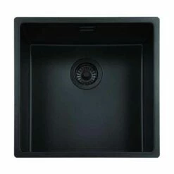 Reginox New York 1 Bowl Integrated Sink - Jet Black - NEW YORK 40X40 JB
