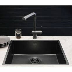 Reginox New York 1 Bowl Integrated Sink - Jet Black - NEW YORK 50X40 JB