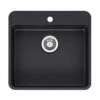 Reginox Ohio 1 Bowl Integrated Sink - Jet Black - OHIO 50X40 JB