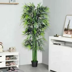 Outsunny Bamboo Artificial Plant - 6ft - Green - 844-196
