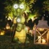 Outsunny Vivid 2 Tortoises Garden Ornament With Solar LED Light - Green - 844-665V00MX