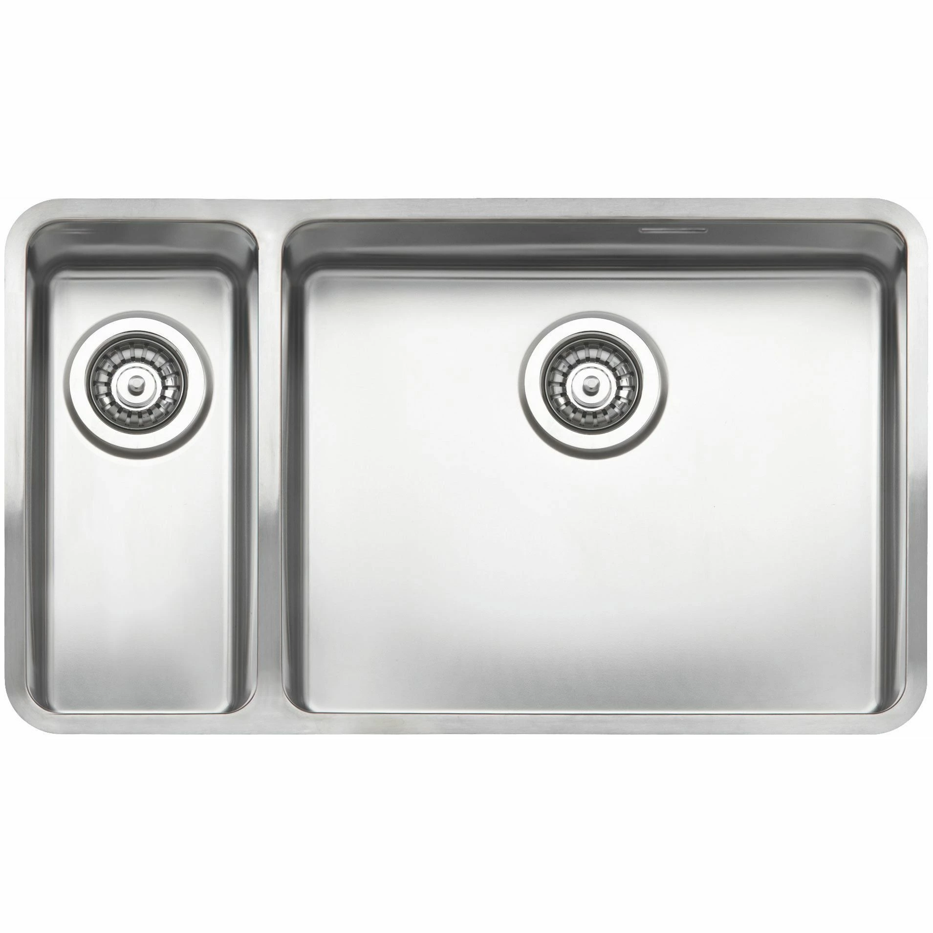 Reginox Ohio 18 X 40 + 50 X 40 Elite Integrated Kitchen Sink - Main Bowl Right - OHIO 18X40+50X40 L