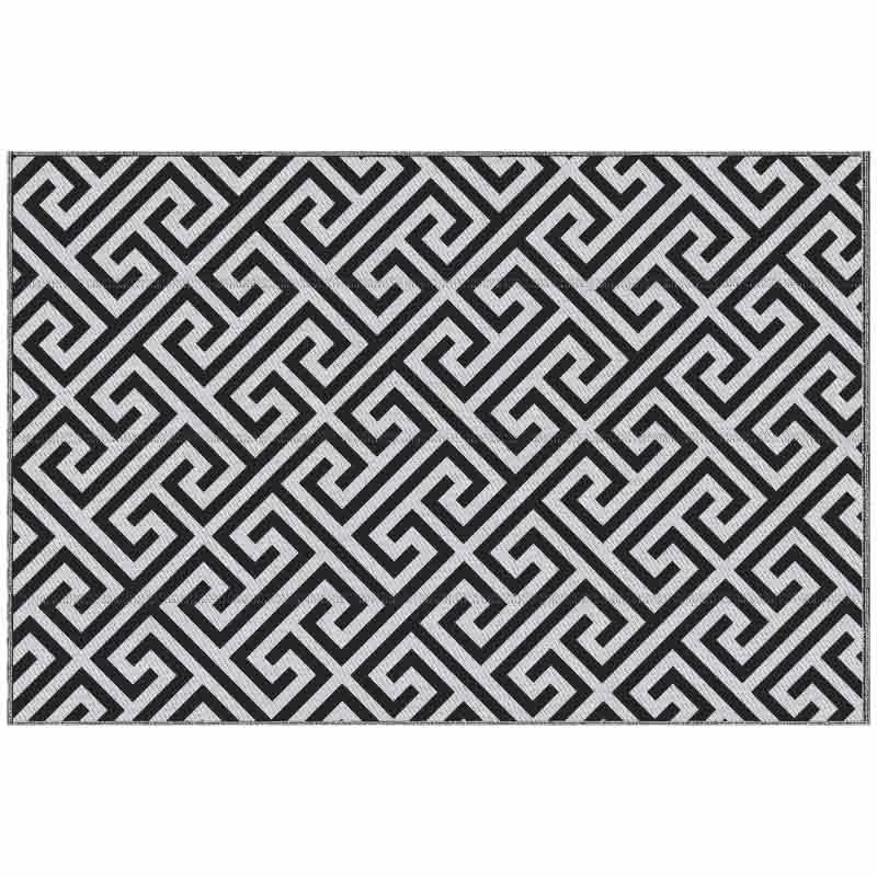 Outsunny 5 X 8ft Reversible Outdoor Rug - Black & White - 844-479V01 - Image 10