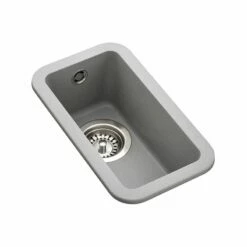 Rangemaster Paragon Compact 0.5 Bowl Igneous Granite Kitchen Sink - Dove Grey - PAR1632DG/