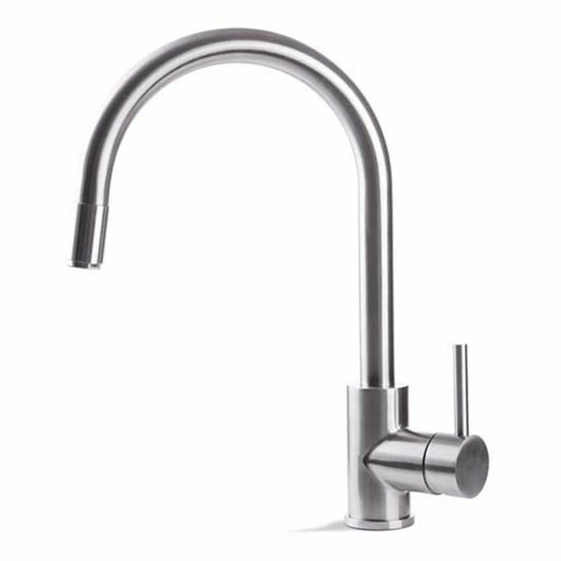Prima+ Tiber Swivel Single Lever Mixer Tap With Pull Out Spray - Stainless Steel - BPR551