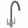 Prima+ Swan Neck Dual Lever Mixer Tap - Gun Metal - BPR706