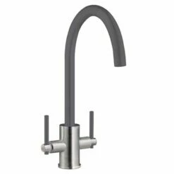 Prima+ Swan Neck Dual Lever Mixer Tap - Gun Metal - BPR706