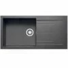 Prima+ 1 Bowl Granite Reversible Inset Sink With Drainer - Gun Metal - CPR320
