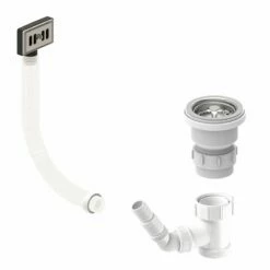 Villeroy & Boch Provence Standard Basket Strainer Waste 1 Bowl Sink - Chrome - VBW