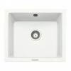 Rangemaster Paragon 1 Bowl Igneous Granite Kitchen Sink - Crystal White - PAR4553CW/
