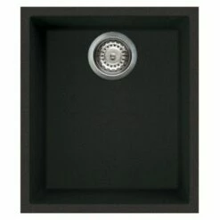 Reginox QUADRA 100 Elleci Granite 1 Bowl Kitchen Sink - Metaltek Black - QUADRA 100 B