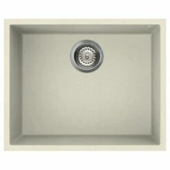 Reginox Quadra 105 Elleci 1 Bowl Granite Kitchen Sink - Granitek Cream - QUADRA 105 C