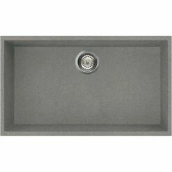 Reginox Quadra 130 Elleci 1 Bowl Granite Kitchen Sink - Titanium - QUADRA 130 TT