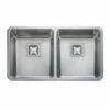 Rangemaster Atlantic Quad 2 Bowl Stainless Steel Kitchen Sink - QUB3434/