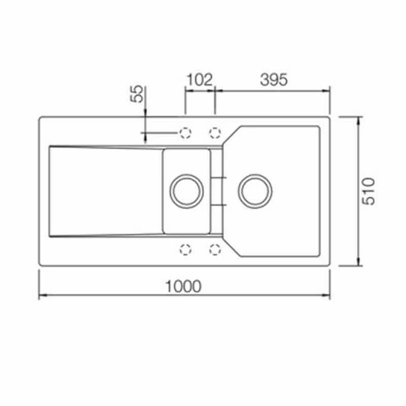 Rangemaster Mayon 1.5 Bowl Igneous Granite Kitchen Sink - Dove Grey - MAY1052DG/ - Image 4