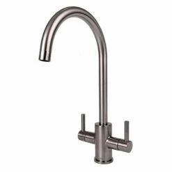 Reginox Genesis Dual Lever Kitchen Tap - Brushed Nickel - GENESIS BN