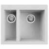 Reginox Quadra 150 1.5 Bowl Kitchen Sink - White - QUADRA 150 W T-WING