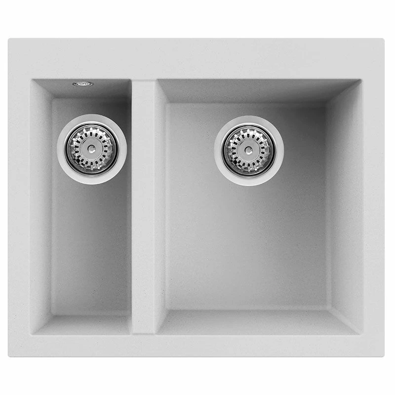 Reginox Quadra 150 1.5 Bowl Kitchen Sink - White - QUADRA 150 W T-WING
