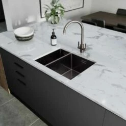 Rangemaster Spectra 1 Bowl Stainless Steel Inset/Undermount Kitchen Sink - Graphite - SPE50GR/