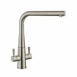 Rangemaster Conical Dual Lever Monobloc Kitchen Tap - Brushed Chrome - TCO1BF/
