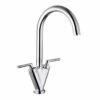 Trisen Starn Two Handle Kitchen Sink Mixer Tap - Chrome - TK005CP
