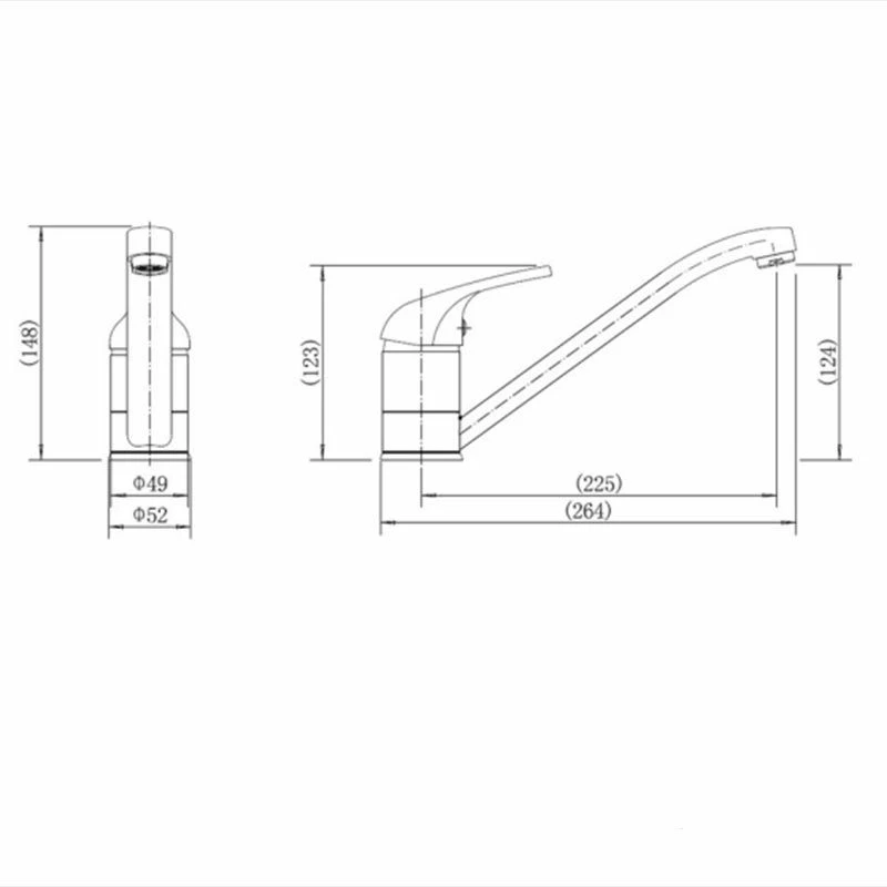 Leisure Aquamono Single Lever Kitchen Mixer Tap - Chrome - TMO40CM/ - Image 2