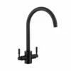 Rangemaster Aquatrend Dual Lever Monobloc Kitchen Tap - Matt Black - TRE1MB/