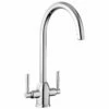 Rangemaster Parma Dual Lever Monobloc Kitchen Tap - Brushed Chrome - TPM1BF/