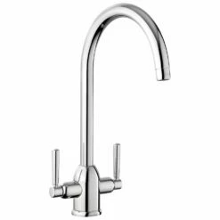 Rangemaster Parma Dual Lever Monobloc Kitchen Tap - Brushed Chrome - TPM1BF/