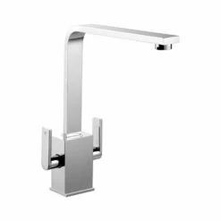 Rangemaster Quadrant Dual Lever Monobloc Kitchen Tap - Brushed Chrome - TQC1BF/