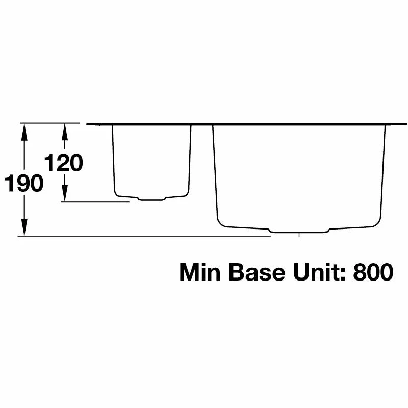 Rangemaster Atlantic Classic 1.5 Bowl Stainless Steel Kitchen Sink - UB4015R/ - Image 2