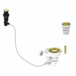 Thomas Denby Presto Automatic Waste Kit (Harmony MB / Lydian Chef & Melody Pro) - Artisan Brass - WP15AB