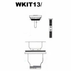 Rangemaster WKIT13/ Chrome Waste Kit - WKIT13/