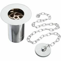 Bristan Traditional Unslotted Belfast Sink Waste, Chrome - W SNK6 C