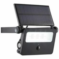 Forum Lighting 2w Solar Powered Security Light With PIR 6000k - Black - ZN-37052-BLK