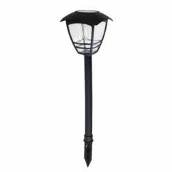 Forum Lighting Cadeby Solar Garden Post Lantern 15 Lumens - Black - ZN-42032
